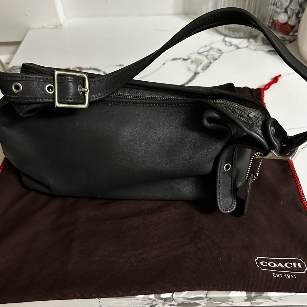 Coach Black Leather Belt Bag
